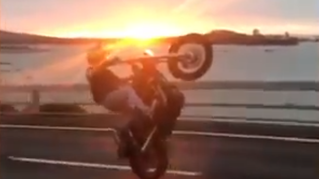  'Record breaking' wheelie on Auckland bridge annoys feds